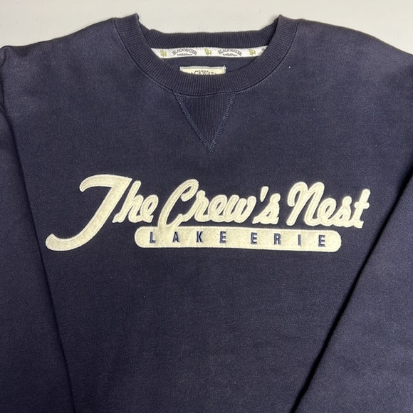 Navy Blue Men's Sweatshirt Lake Erie Large - Picture 3 of 8